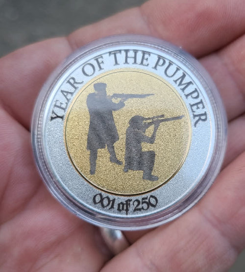250 Years of Freedom Challenge Coin – “Year of the Pumper” – Air Gun Collector Coin
