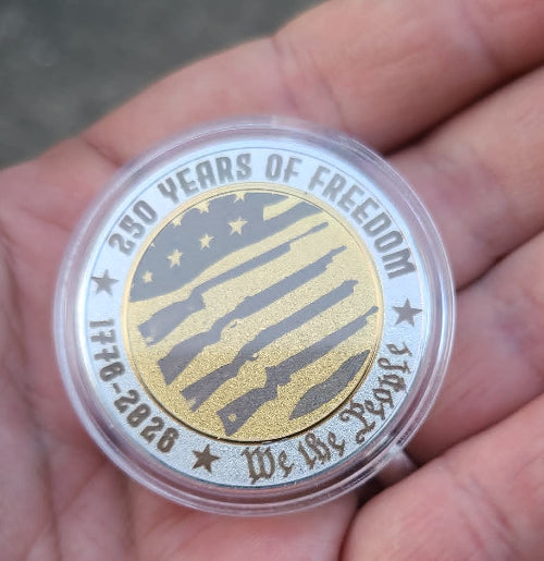 250 Years of Freedom Challenge Coin – “Year of the Pumper” –  Air Gun Collector Coin